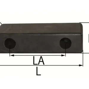 Rammpuffer 2-Loch L=200 B=52 H=80mm Neue Kollektion