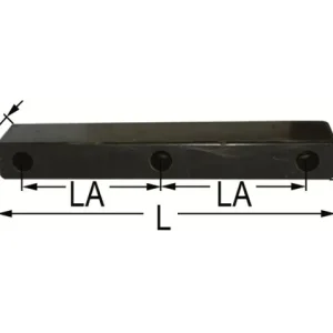 Günstig Rammpuffer 3-Loch L=400 B=52 H=60mm