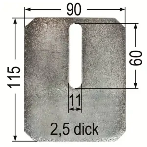 Heißes Angebot Abstreifer 2,5x90x115 zu Amazone 6083200, 6081200