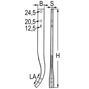 Must-Have Schwergrubberstiel 22x70x875 LA=45mm