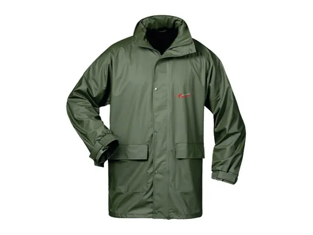 Regenschutz XXL PU Stretch Jacke Oliv Solange Der Vorrat Reicht