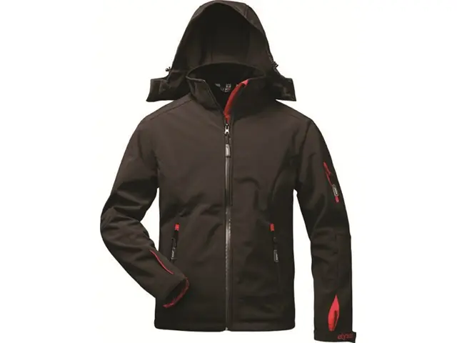 Neuheit Softshell Jacke XXXL Herren schwarz/rot