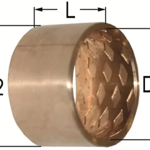 Zylinderbuchse 45 / 50 x 50 mm Massivbronze Sale