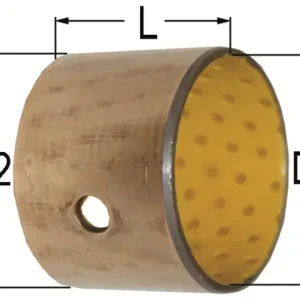 Zylinderbuchse 40 / 44 x 30 mm Stahl/POM-Beschichtung Neue Kollektion