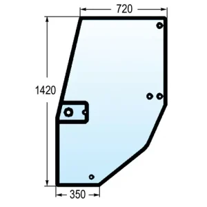 Knallerangebot Türscheibe li. zu Case-IH 144950A1