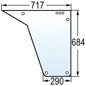 Türscheibe unten 520736 zu Case Deutz Modul 3000 Preis Gesenkt