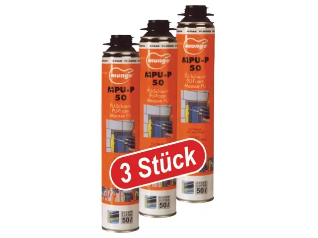 Aktuell (3 Stk) PU-Schaum 750 ml für Pistole MPU-P50