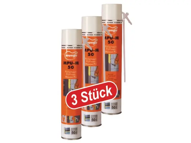 (3 Stk) PU-Schaum 750 ml MPU-M50 Markenprodukt