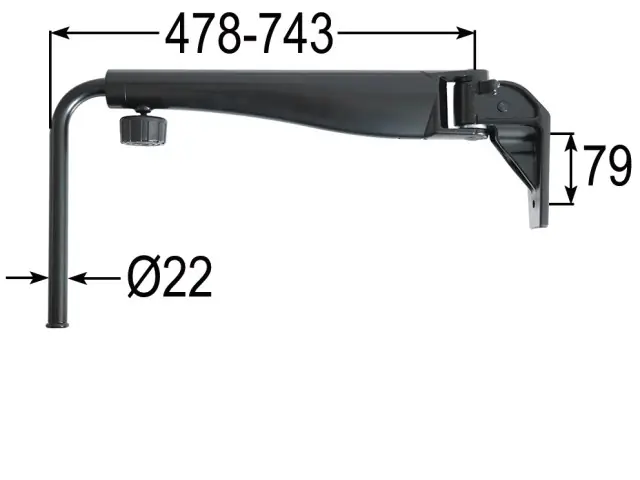 Preiswert Teleskop-Spiegelhalter li. zu Case-IH 1530998C2, 251566A, 376953A1