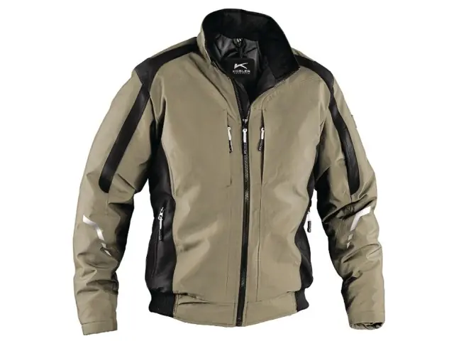 Markenware Wetterblouson XL sandbraun-schwarz