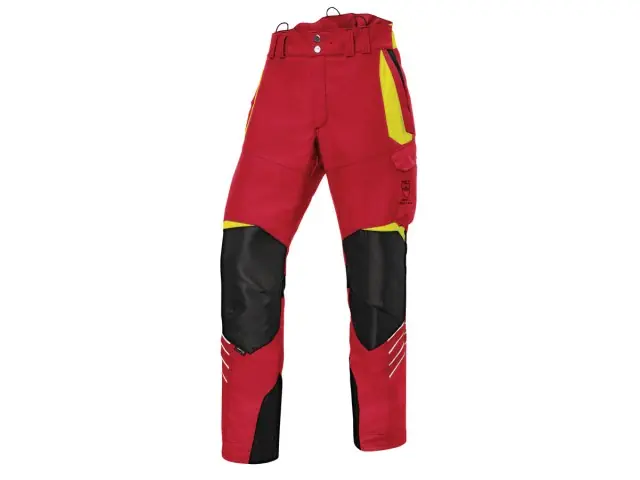 KÜBLER Schnittschutzhose PSA 2 S-82 rot/warngelb Knallerangebot