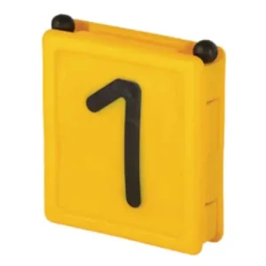 (6 Stk) Halsbandnummer Duo klappbar Nr. 1 - gelb Top-Angebot