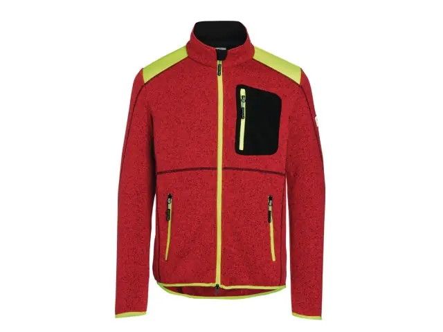 KÜBLER FOREST Strickjacke Light rot/warngelb XXL Heißes Angebot