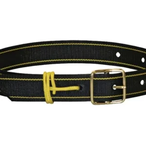 Glockenriemen PE, 1 Dorn, mit Schnur, schwa/gelb 40mmx110cm Beliebt