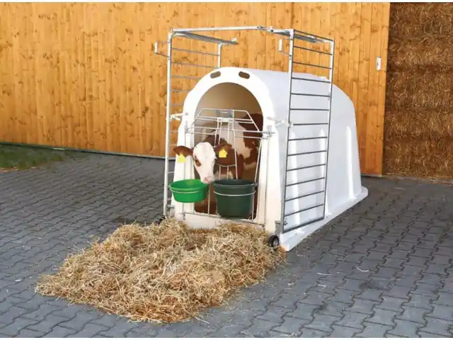 Beliebt Calfhouse PE mit Zaun, UV+ mit zusätzlichem UV-Schutz