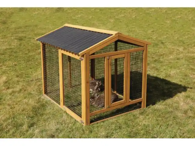 Freigehege Appartement Pro 115x85x90cm, Kunststoffdach Super-Preis