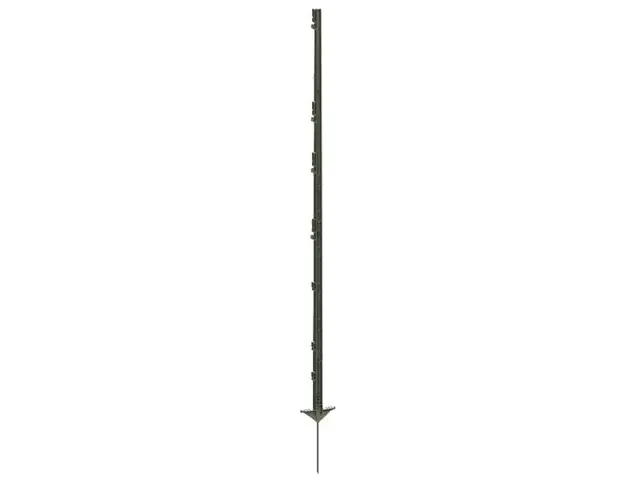 Aktuell (5 Stk) Vollkunststoffpfahl m.Stahlsp. 156 cm,Dopp.Tritt,grün