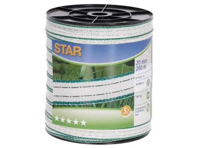 (200 m) Star Breitband, 20mm, weiß/grün,2xCu 0,30+4xNi 0,30 Begrenztes Angebot
