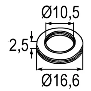 Scheibe Ø16,6x2,5xØ10,5 zu Mulag Neue Ware
