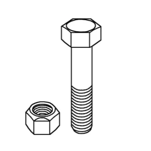 Schraube mit Sicherungsmutter - M16x1,5 - 10.9 zu Orsi Expressversand