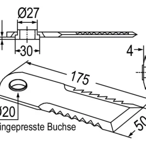 Strohhäcksler-Messer zu Claas Lexion Versand Am Gleichen Tag