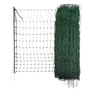 Versand Am Gleichen Tag (15m) Geflügelnetz grün Höhe: 106cm Doppelspitze, el.leitend
