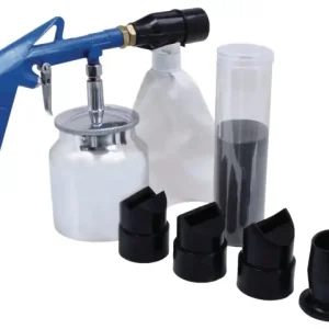 Untertopf-Sandstrahlpistole-Set mit 4 Düsen u. 500g Sand Echt