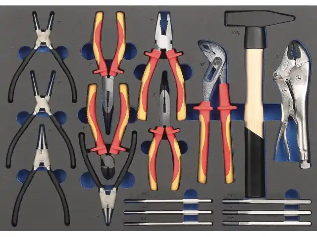 Modul VDE-Zangen, Hammer, Splintentreiber 17-teilig Schneller Versand