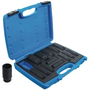 Kraft-Steckschlüssel-Einsatz-Satz Gear Lock | Antrieb Innenvierkant 12,5 mm (1/2") | SW 10 - 32 mm | 14-tlg. Neuheit