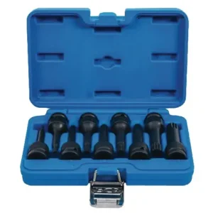 XZN Kraft-Bit-Einsatz-Satz 1/2" Innenvielzahn M4 - M16 | 9-tlg. Angebot