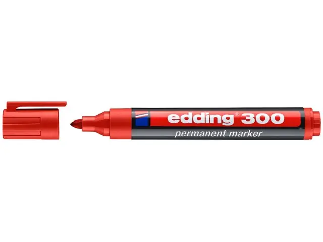 Edding 300 Permanentmarker rot Geprüft