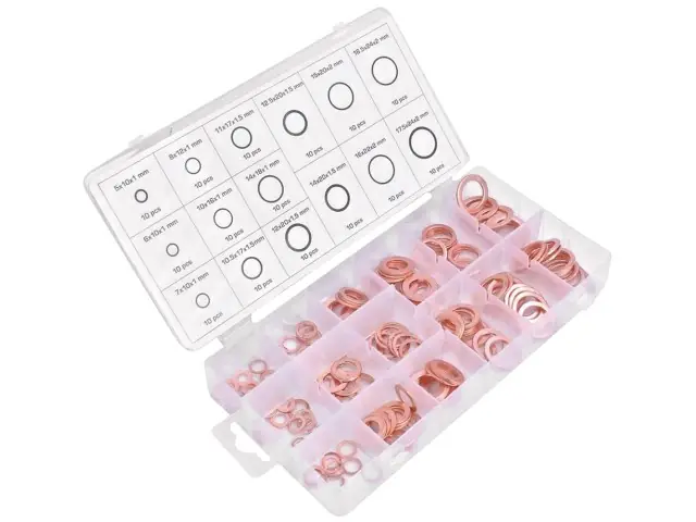Sortiment CU-Ringe 150 Stk 5 - 17mmm Nur Für Kurze Zeit
