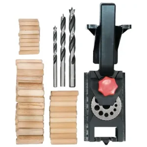 Nur Heute Holzdübel und Bohrerset 6,8,10mm mit Winkelanschlag 154-tlg.
