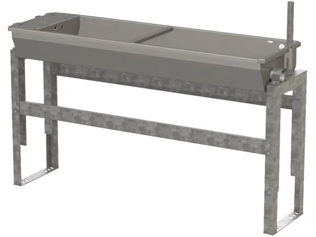 Kracherpreis Edelstahl Kipptränke 50L 1,5m inkl. Heizung, Bodenmontage