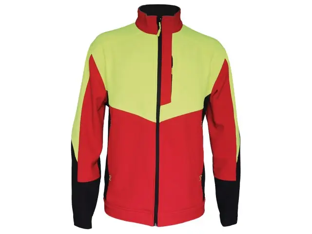 Solidur Softshell Jacke ODON rot/gelb Gr XS Markenware
