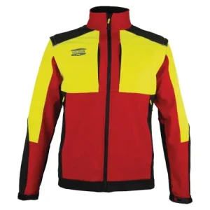 Sonderaktion Solidur Softshell Jacke Woda rot/gelb Gr 2XL