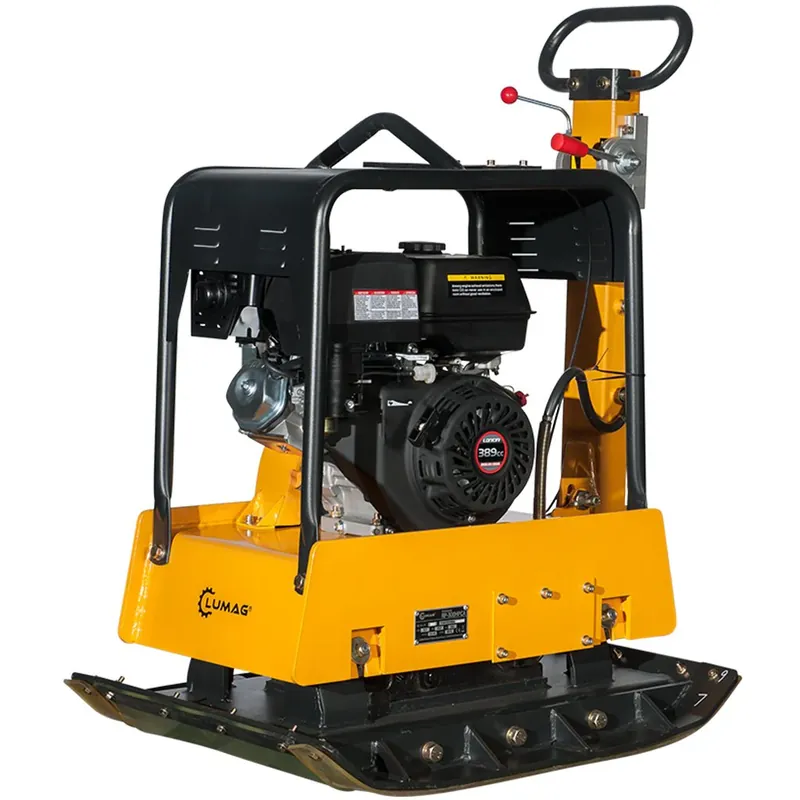 Lumag Benzin-Rüttelplatte RP 300 HPCA inkl. Gummimatte und Fahrwerk Preisknaller