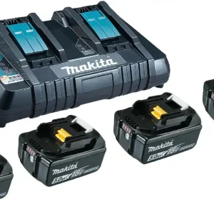 Makita Akku Power Source Kit Li 18,0V mit 4 x Akku 5 Ah und Doppelladegerät Heißes Angebot