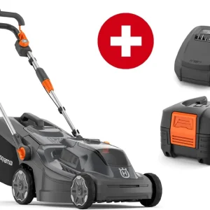Aktuell Husqvarna Akku-Rasenmäher Aspire LC34-P4A mit Akku B72 und Ladegerät C70