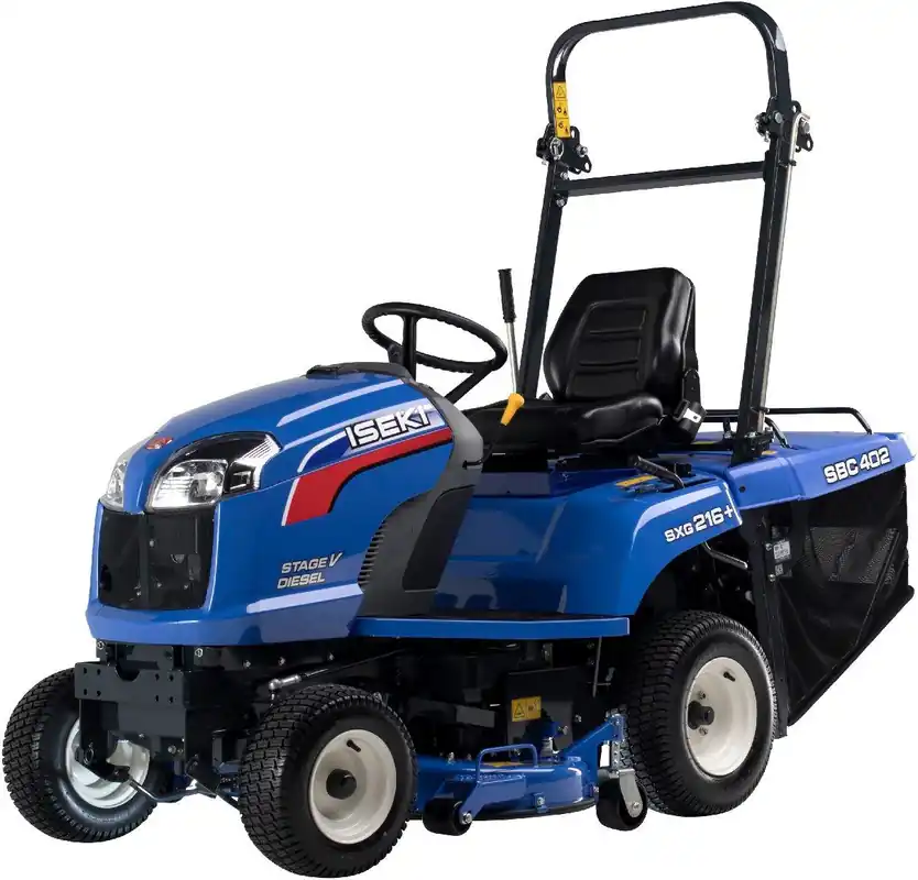 Wochenendangebot Iseki Diesel-Rasentraktor SXG 216 M mit StVZO Paket mit mechanischer Entleerung