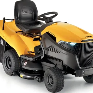 Geprüft Stiga Rasentraktor Estate 7102 W Special HONDA mit Mulchstopfen, Anhängerkupplung und Ladegerät