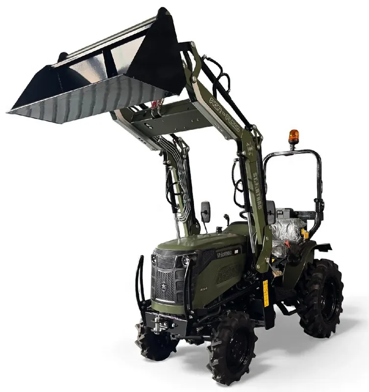 Startrac Allrad-Kleintraktor 22 Nato-Grün mit Ackerstollenbereifung + Frontlader inklusive Schaufel Must-Have