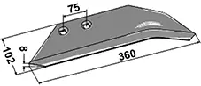 Preisreduziert Ersatzflügel p. f. Rabe 63425009, links