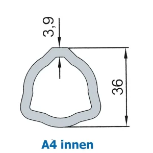 Profilrohr p. f. Bypy Gr. 4 innen Billig