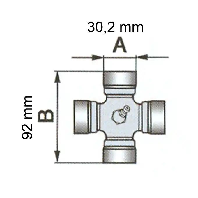 Preis Gesenkt Benzi Kreuzgarnitur AB6, 30,2 x 91,4 mm