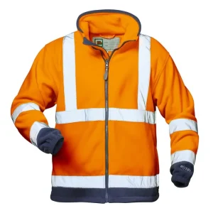 Warnschutz-Fleecejacke Benedikt, fluoreszierend, Gr. L Neu Im Sortiment