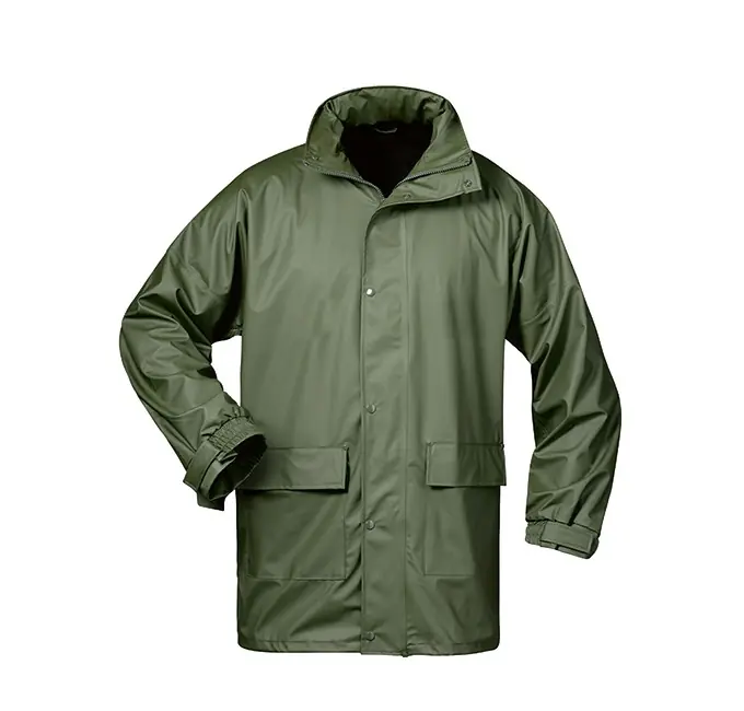PU-Stretch-Regenjacke, oliv, Gr. L Preiswert