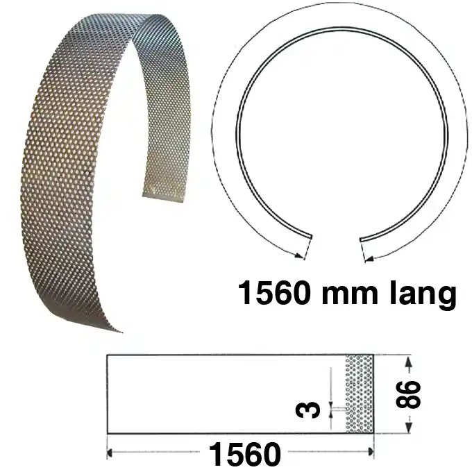 Knallerangebot Mühlensieb 1560 x 86 x Loch-Ø 3mm