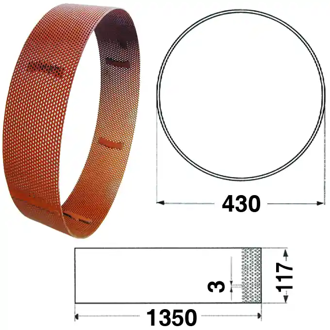Schneller Versand Mühlensieb Ø 430 x 117 x Loch-Ø 3 mm