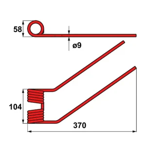 Super-Preis Heuwenderzinken p. f. Fella 487134, links